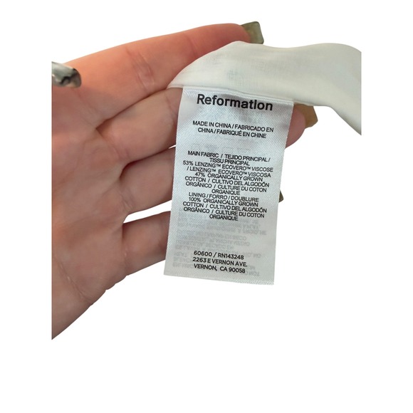 NWT Reformation Aura Skirt Ivory White Eyelet Embroidery Maxi Skirt Medium - Picture 6 of 9